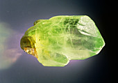 View of a peridot crystal