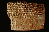 Cuneiform on tablet