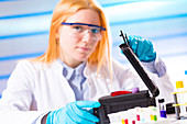 Lab technician with hazardous substances