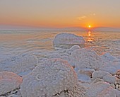 Sun rising over the Dead Sea