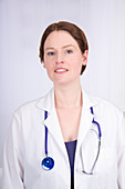 Female doctor,studio shot