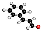 Cinnamaldehyde molecule,illustration