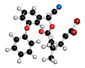 Deltamethrin molecule,illustration