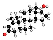 Metenolone steroid molecule,illustration