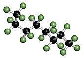 Perfluorooctane molecule,illustration