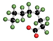 Perfluorooctanoic acid,illustration