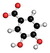 PCA acid green tea molecule,illustration
