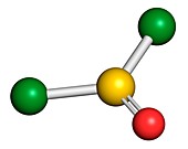 Thionyl chloride molecule,illustration