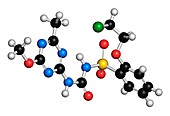Triasulfuron molecule,illustration