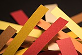 Colourful strips of cardboard