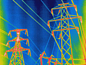 Thermogram of power lines