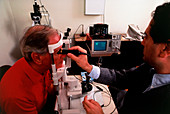 Ultrasound examination of the eye