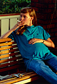 Pregnant girl smoking