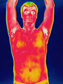 A thermogram of a man