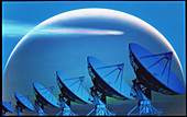 Comet and VLA radio antennae