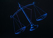 Artwork of the zodiacal constellation Libra