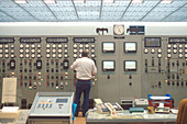 Control room at the Hungry Horse Dam
