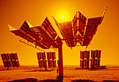 Solar panels at solar power station