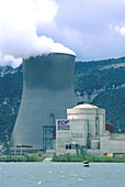 Nuclear power plant on Rhone River Valley