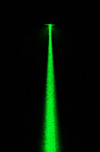 Green Laser Beam Hitting Target