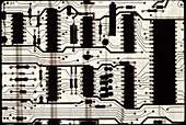 Silhouette of a printed circuit board