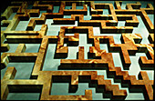 Computer artwork of a three-dimensional maze