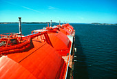 Tanks & piping of liquefied natural gas tanker