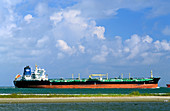 Oil Tanker in Galveston Bay,Texas