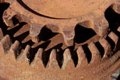 Rusted steel gears