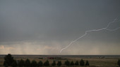 Lightning striking a tower