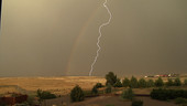 Rainbow and lightning