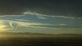 Mountain wave clouds and contrails