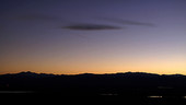 Lenticular cloud at sunset, timelapse