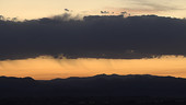 Virga from mountain clouds, timelapse