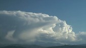 Storm over mountains, timelapse