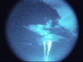 Gigantic blue jet lightning