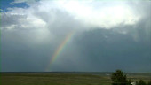 Storm and rainbow, timelapse