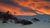 Clouds at sunset, timelapse