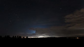Cold front passing at night, timelapse