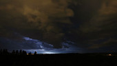 Storms at night, timelapse