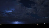 Supercells at night, timelapse