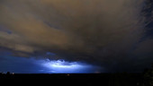 Thunderstorms at night, timelapse