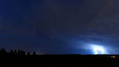 Thundershowers at night, timelapse