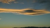 Lenticular cloud at sunset, timelapse