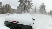 Driving through snow