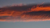 Lenticular cloud at sunset, time-lapse