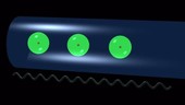 Laser photon emission, animation
