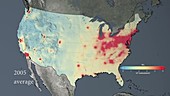 Air quality in the USA, 2005