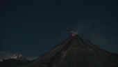 Colima volcano eruption, time-lapse