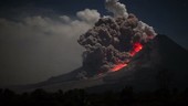 Pyroclastic flow on Mount Sinabung volcano